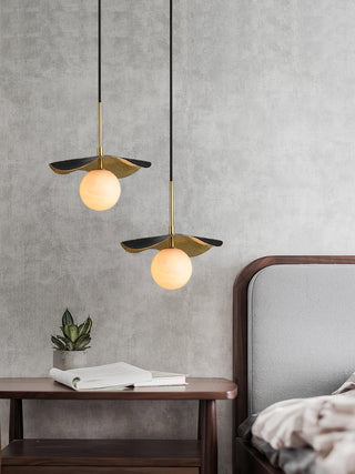 Alabaster Montera Brass Pendant Light