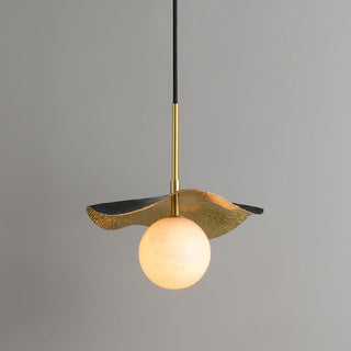 Alabaster Montera Brass Pendant Light