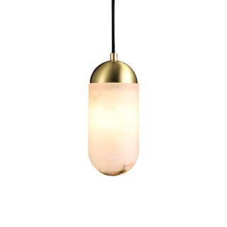 Alabaster Moonshade Copper Pendant Lamp