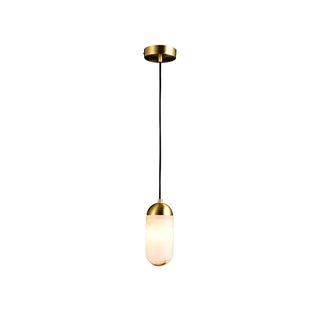 Alabaster Moonshade Copper Pendant Lamp