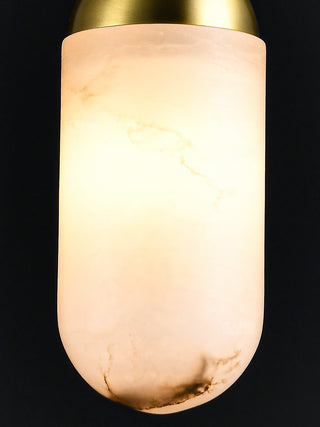 Alabaster Moonshade Copper Pendant Lamp