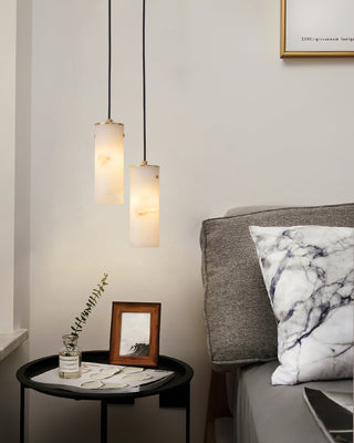 Alabaster Nula Vertical Pendant Light