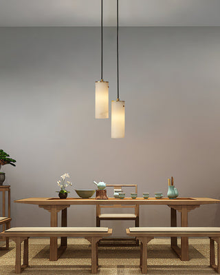 Alabaster Nula Vertical Pendant Light