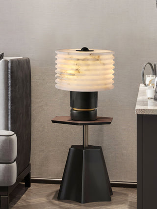 Alabaster Outela Brass Table Lamp