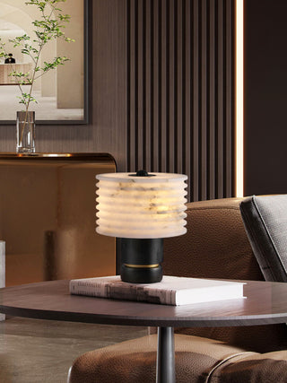 Alabaster Outela Brass Table Lamp