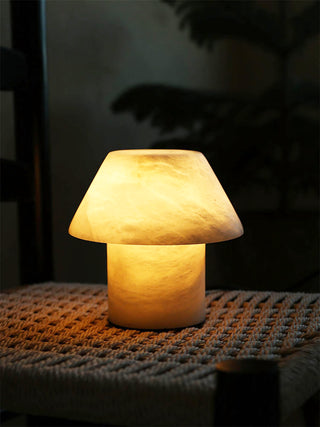 Alabaster Parachilna Petra Cylindrical Tapered Table Lamp