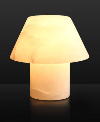 Alabaster Parachilna Petra Cylindrical Tapered Table Lamp