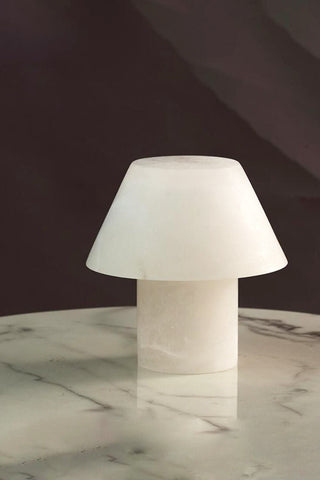 Alabaster Parachilna Petra Cylindrical Tapered Table Lamp