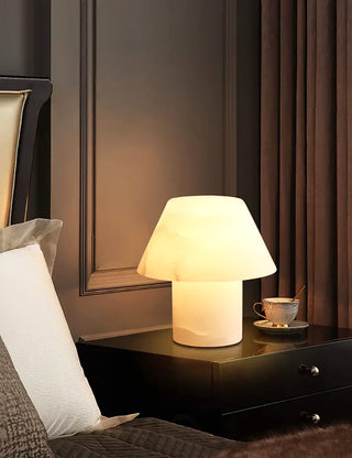 Alabaster Parachilna Petra Cylindrical Tapered Table Lamp