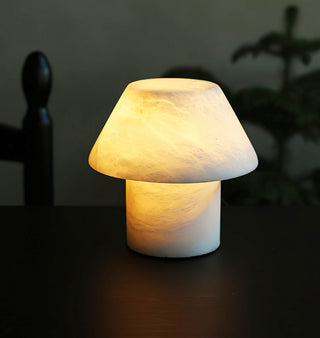 Alabaster Parachilna Petra Cylindrical Tapered Table Lamp