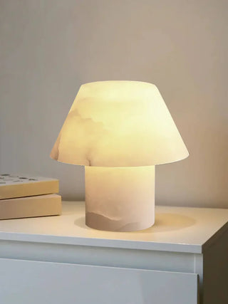 Alabaster Parachilna Petra Cylindrical Tapered Table Lamp