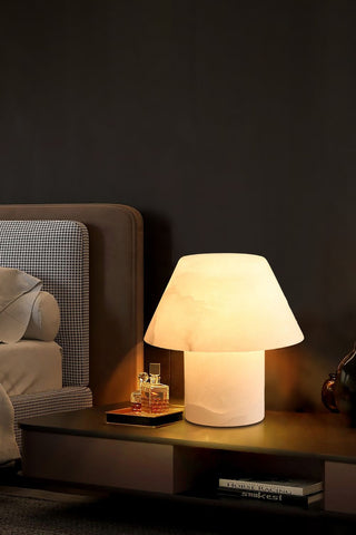 Alabaster Parachilna Petra Cylindrical Tapered Table Lamp