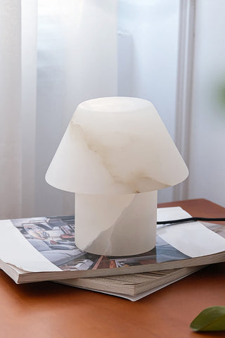 Alabaster Parachilna Petra Cylindrical Tapered Table Lamp