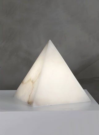 Alabaster Pyramid Table Lamp