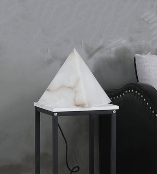 Alabaster Pyramid Table Lamp