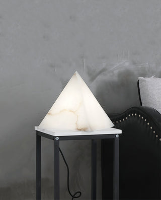 Alabaster Pyramid Table Lamp