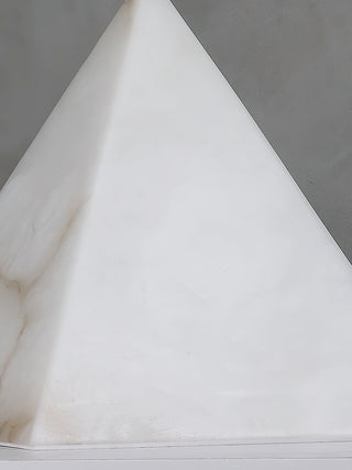 Alabaster Pyramid Table Lamp