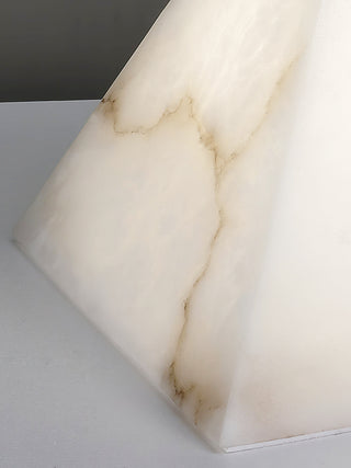 Alabaster Pyramid Table Lamp