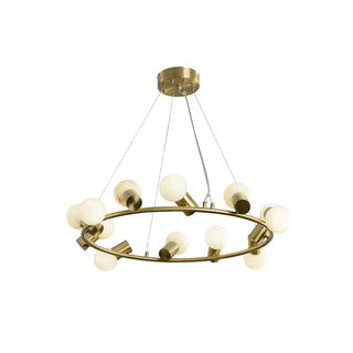 Alabaster Raechelle Brass Chandelier