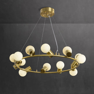 Alabaster Raechelle Brass Chandelier