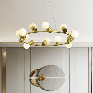 Alabaster Raechelle Brass Chandelier