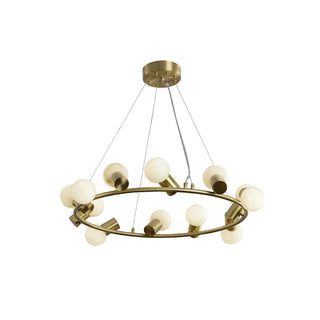 Alabaster Raechelle Brass Chandelier