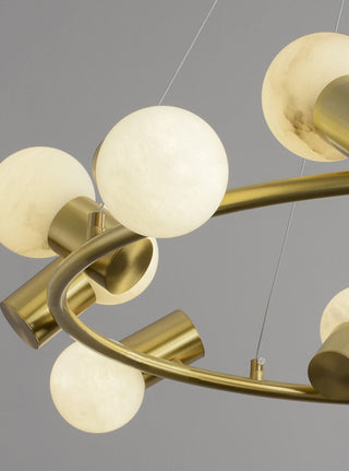 Alabaster Raechelle Brass Chandelier