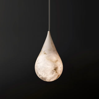 Alabaster Raindrop Pendant Light