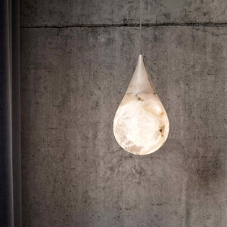 Alabaster Raindrop Pendant Light