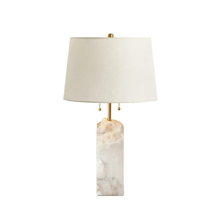 Alabaster Raw Fbric Table Lamp