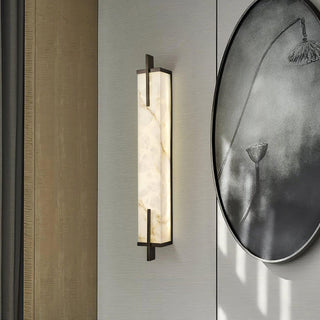 Alabaster Rectangle Calliope Wall Sconce