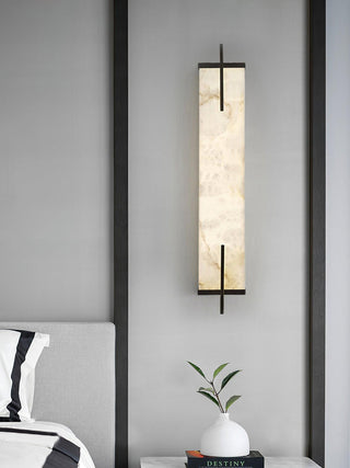 Alabaster Rectangle Calliope Wall Sconce