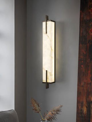 Alabaster Rectangle Calliope Wall Sconce