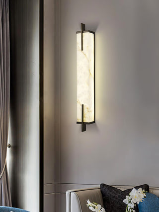 Alabaster Rectangle Calliope Wall Sconce