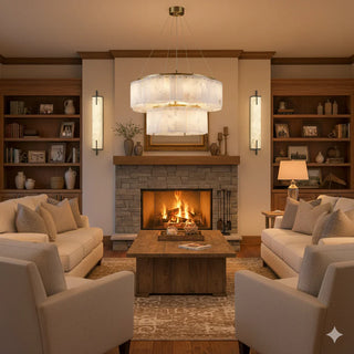 Alabaster Rectangle Calliope Wall Sconce