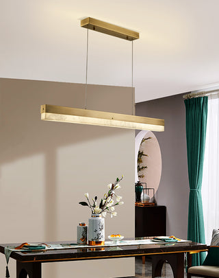 Alabaster Rectangle Linear Pendant Light