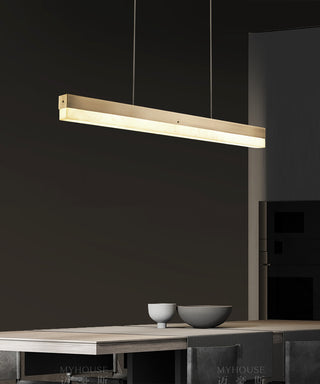 Alabaster Rectangle Linear Pendant Light