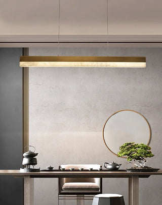 Alabaster Rectangle Linear Pendant Light