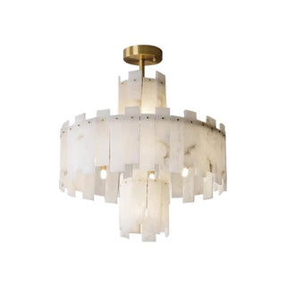 Alabaster Regina Modern Round Chandelier