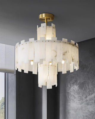 Alabaster Regina Modern Round Chandelier