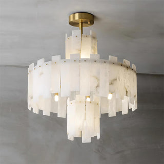 Alabaster Regina Modern Round Chandelier