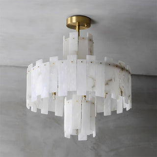 Alabaster Regina Modern Round Chandelier