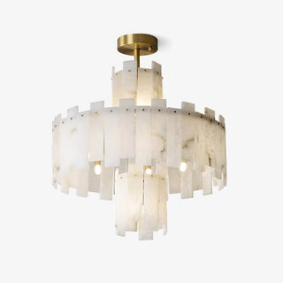 Alabaster Regina Modern Round Chandelier