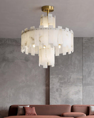 Alabaster Regina Modern Round Chandelier