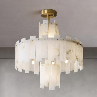 Alabaster Regina Modern Round Chandelier