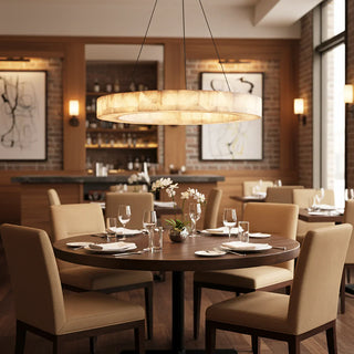 Alabaster Rivage Round Chandelier