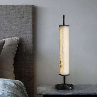 Alabaster Serano Brass Table Lamp