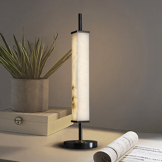 Alabaster Serano Brass Table Lamp