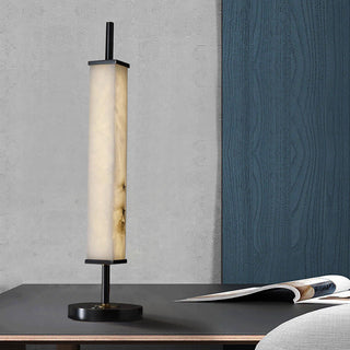 Alabaster Serano Brass Table Lamp