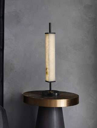 Alabaster Serano Brass Table Lamp